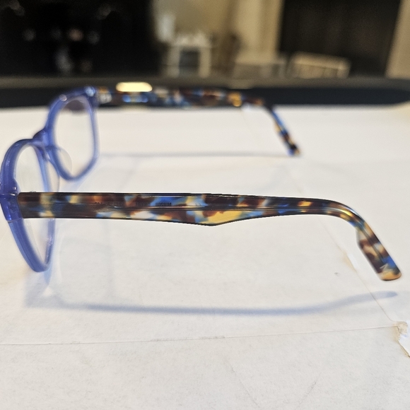 M America MU208 CRYBL Crystal Blue Tortoise Shell Glasses Frames - Picture 3 of 7